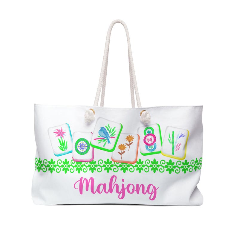 Stylish Mahjong Tote Bag  . Classic & Elegant Design Perfect for carrying Mahjong tiles, racks and cards.