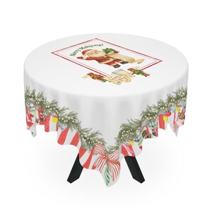 Christmas Mahjong Tablecloth: Santa, Nutcrackers & Peppermint Stripes image 8