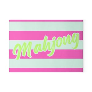Tabla de cortar de vidrio templado Mahjong: decoración de cocina única