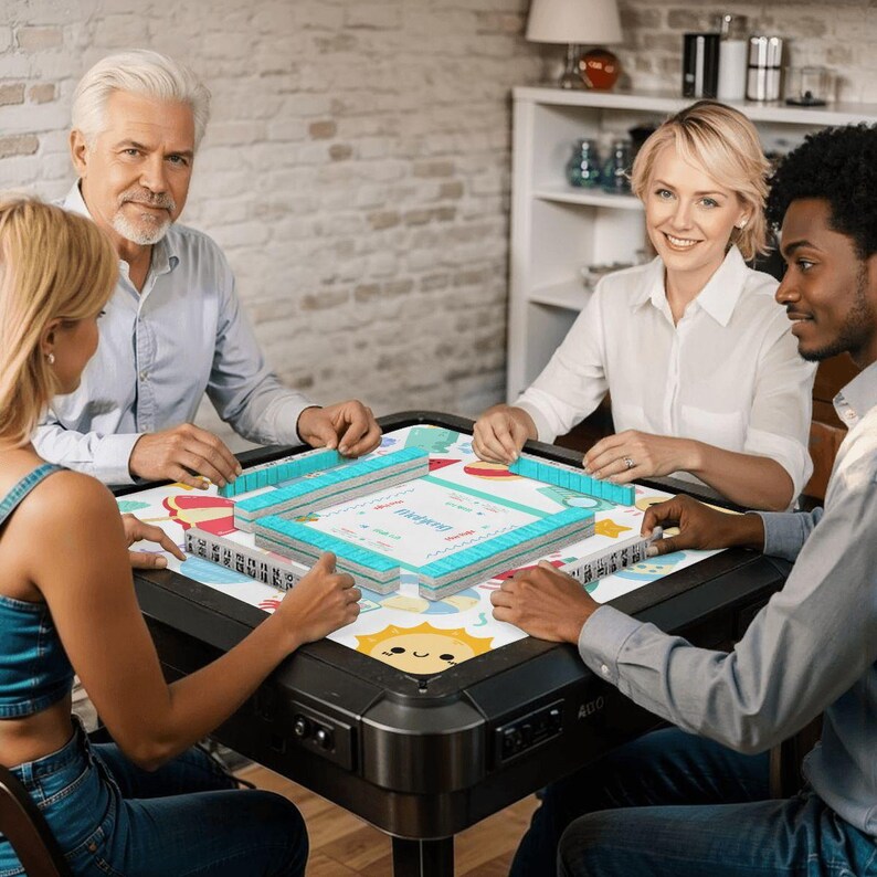Beach Themed Mahjong Mat -can be personalized and it's waterproof! image 7