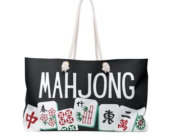 Mahjong Tote Bag, Large Bag for Mahjong Players, Perfect for carrying Mahjong tiles, racks and cards.