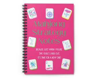 Mahjong Strategy Notebook: Game Night Scorekeeper, Mahjong Gift