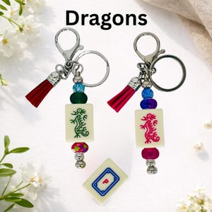 Mahjong Tile Keychain Gift for Player, Mahjong Bag Charm Accessory. Gift for Mahjong Lovers! image 14