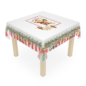 Christmas Mahjong Tablecloth: Santa, Nutcrackers & Peppermint Stripes image 5