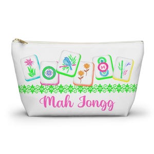 Mah Jongg Pouch.  Mah Jongg Tile Pouch.   American Mah Jongg accessories.  Mahjong Bag.