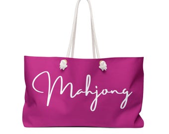 Personalized Mahjong Tote Bag: Elegant Design, Spacious Carryall
