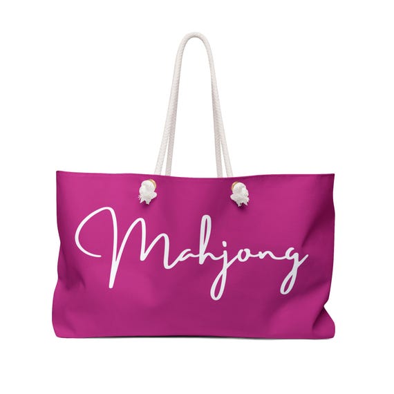 Personalized Mahjong Tote Bag: Elegant Design, Spacious Carryall