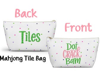 Mahjong Tile Bag - Dot  Crack  Bam -  Fun Mahjong Design