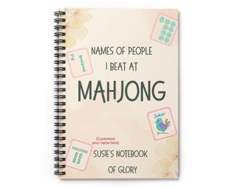 Funny Mahjong Score Notebook: Game Night Journal.  Mahjong gift