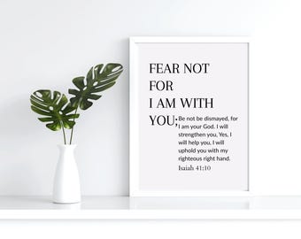 Isaiah 41:10 Scripture Print | Christian Bible Verse (Digital Download)