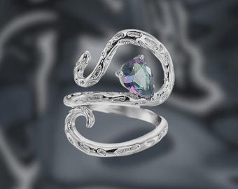 Dragon Ring Fantasy Gothic Adjustable Statement Jewelry Mythical Creature Gift Edgy Design