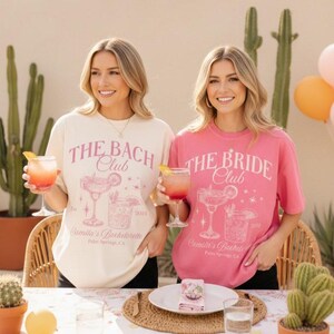 The Bach Club Bachelorette Shirts, Custom Location & Name Bachelorette Party Shirts, Luxury Bachelorette Party Gift Shirts, Bride Bach Club image 6