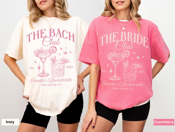 The Bach Club Bachelorette Shirts, Custom Location & Name Bachelorette Party Shirts, Luxury Bachelorette Party Gift Shirts, Bride Bach Club