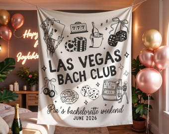 Las Vegas Bachelorette Party Banner, Lucky In Love Sign, Custom Bachelorette Photo Backdrop, Casino Bach Tapestry Decor