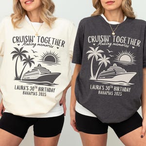 Personalized Birthday Cruise Matching Shirts, The Cruise Club Tees, Custom Birthday Shirt, Cruise Squad 2025 Shirt, Birthday Cruise Trip