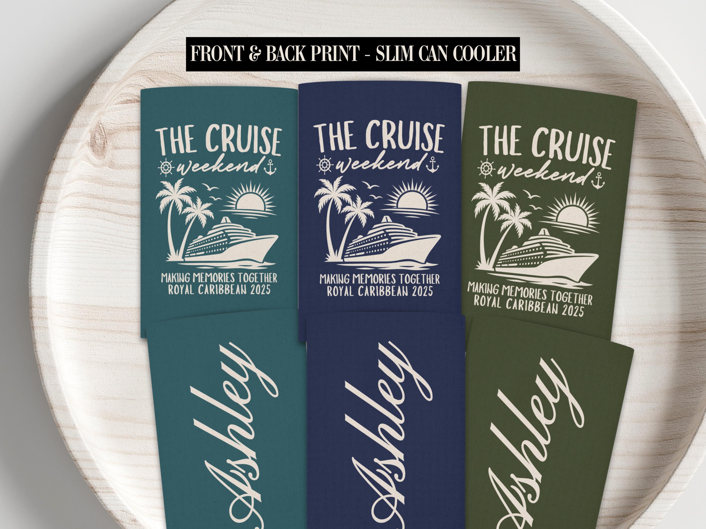 Custom Family Cruise Matching Can Cooler. Family Beach Vacation Trip. Party Cruise Birthday Favors Gifts. Personalized Vacay Can Sleeve