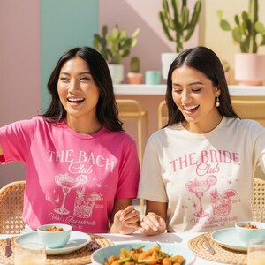 The Bach Club Bachelorette Shirts, Custom Location & Name Bachelorette Party Shirts, Luxury Bachelorette Party Gift Shirts, Bride Bach Club image 2
