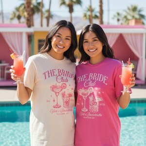 The Bach Club Bachelorette Shirts, Custom Location & Name Bachelorette Party Shirts, Luxury Bachelorette Party Gift Shirts, Bride Bach Club image 4