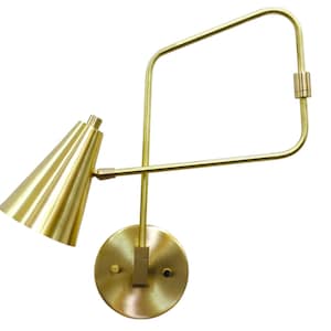 Swing Arm Wall Sconce | Italian Brass Light Fixture | Stilnovo Style Lighting | Modern Vintage Sconce | Adjustable Wall Lamp