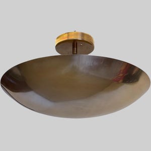 Mid Century Modern Flush Mount Light – 6 Light Brass Sputnik Chandelier – Ceiling Fixture – Handmade Raw Brass Pendant Light