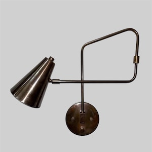 Swing Wall Lamp Light | Italian Brass Sconces | Italian Light | Mid Century Sconce | Modern Wall Lamp Brass | Bedside Lounge Library Fixture