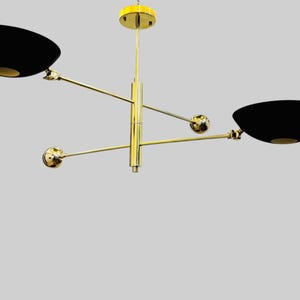 2 Pendant Light | Antique Brass Sputnik Chandelier Light | Mid Century Brass Modern Ceiling | Custom Kitchen Light Fixture