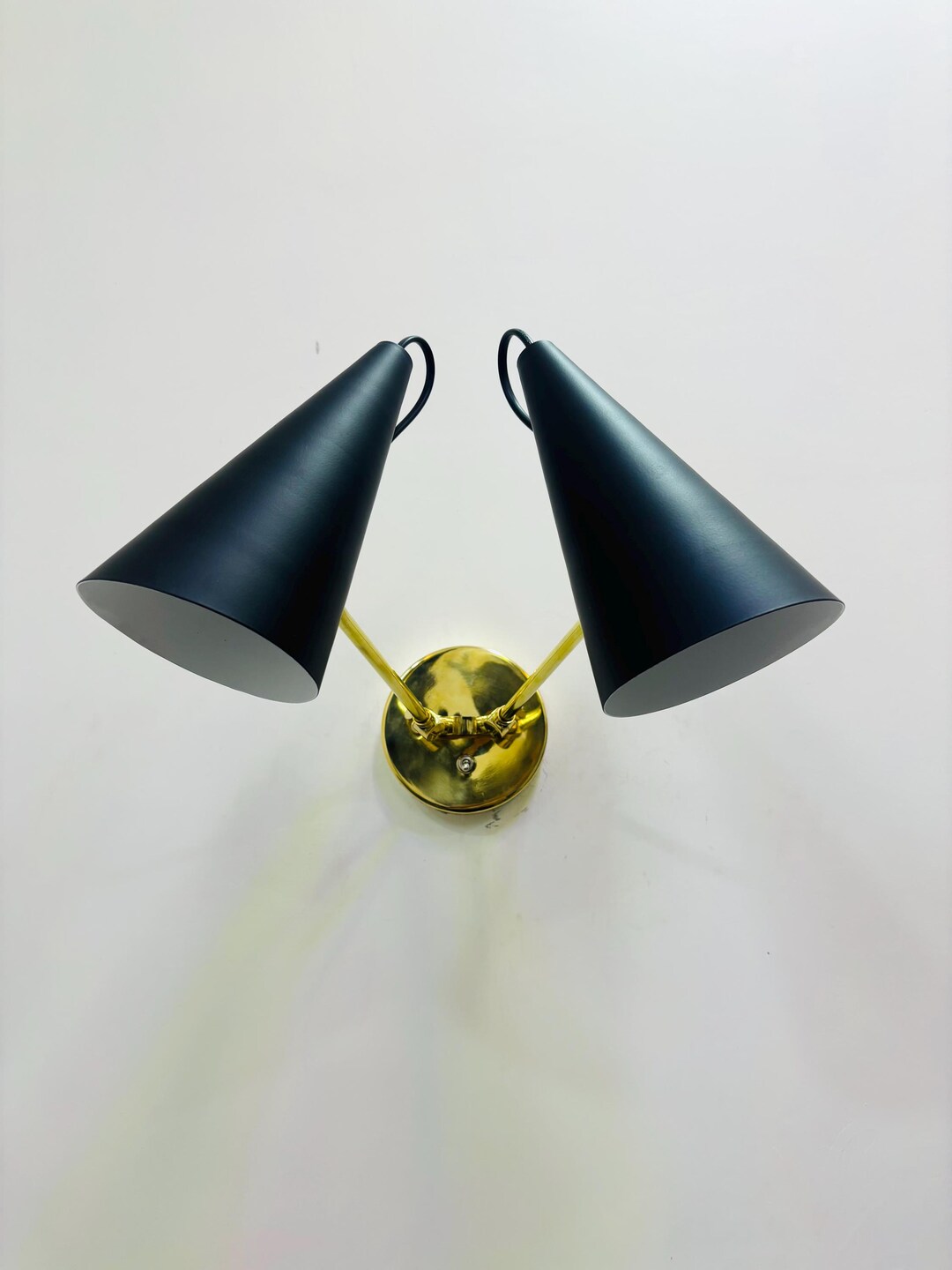 Clemente Double Wall Sconce | Adjustable Wall Light | Mid Century ...