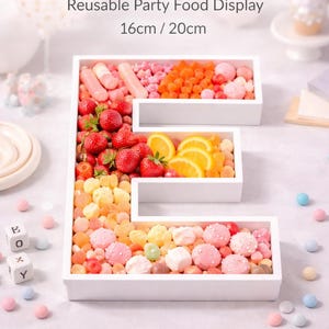 Charcuterie Letter Tray, Alphabet Snack Tray, Grazing Table Letter, Baby Shower Party Food Display, Candy Bar Tray, Initial Serving Tray