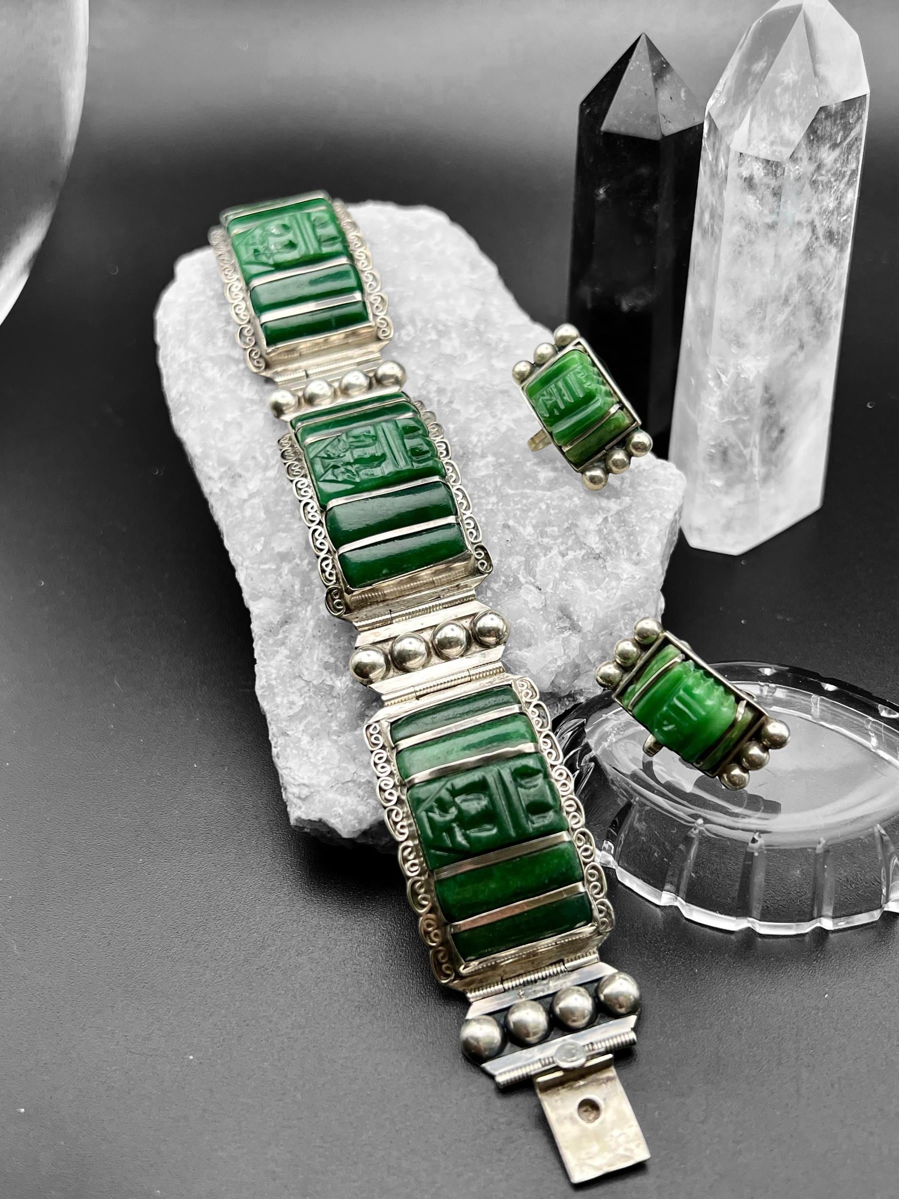 Mexican silver bracelet - Etsy 日本