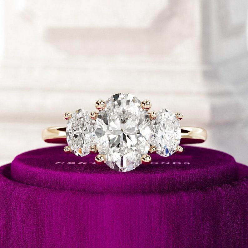 Heart Moissanite Eternity Ring: Gold Anniversary Wedding Band