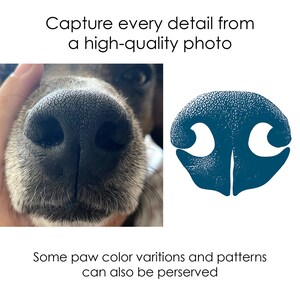 Custom Dog Nose Print Pet Memorial Art Personalized Gift for Cat Owner, Pet's Memory Unique and Heartfelt Personalized Imprint Keepsake image 10