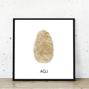 Fingerprint canvas custom fingerprint art gods fingerprints gold family memorial thumbprint gift image 5