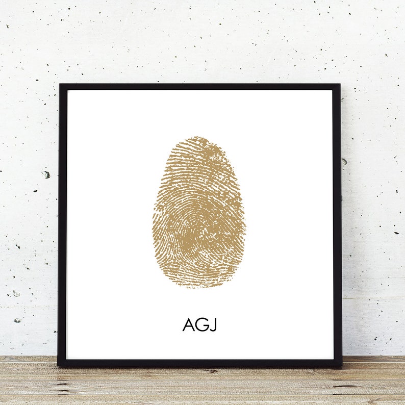 Fingerprint canvas custom fingerprint art gods fingerprints gold family memorial thumbprint gift image 5