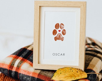 Custom Pet Paw Print Art: Dog Remembrance Keepsake, Cat Memorial (Digital Proof Available)
