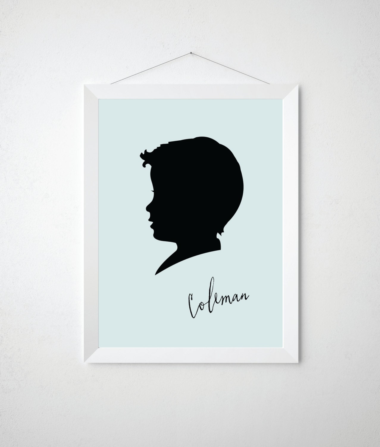 Nursery Silhouette Art Personalized with Name Kids Room Wall | Etsy