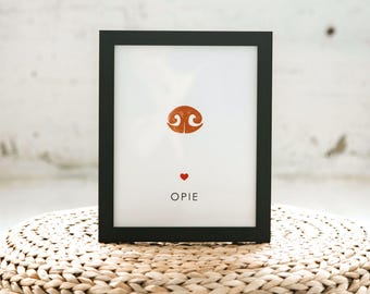 Custom Pet Nose Print Memorial Art: Dog, Cat, Bunny Keepsake - Framed Option
