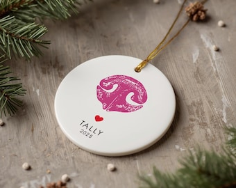 Custom Pet Nose Print Ornament - Made from Pet's Photo