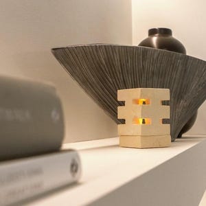 Roman Sandstone Wax Melt Burner | Embossed Ceramic Oil Diffuser, Boho Home Decor