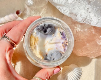 Heliotrope Vanilla Ritual Soy Wax Candle, 7oz Underrcurent Candle for Transformation