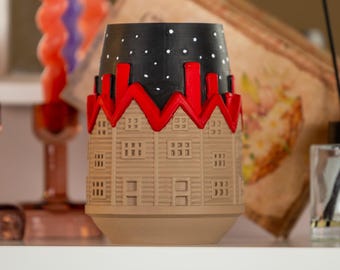 Scandinavian Home Stjärnklar nattmönstrad vas