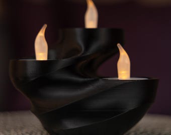 Trio Spiral Design 3-delad ljusstake
