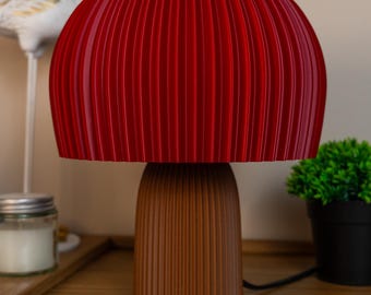 3D-utskriven svamplampa - Modern bordslampa - Nattlampa - Heminredning