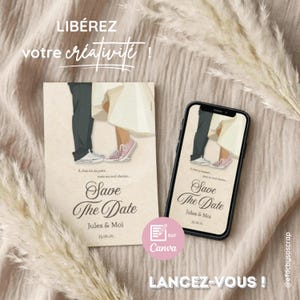 Wedding Invitation & Save the Date - Sneaker Wedding Bundle Digital and Printable | EFDC by So'scrap
