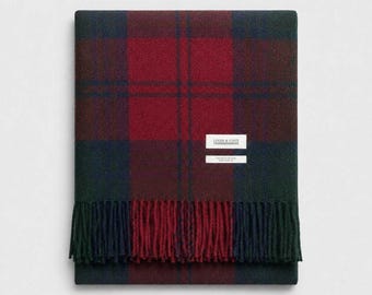 Lindsay Tartan Blanket – 100% Recycled Wool Throw, Scottish Heritage Design