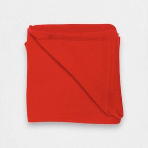 100% Cashmere Blanket - Red - Personalisable Blanket - Designed and Woven in Hawick - Cosy Throw