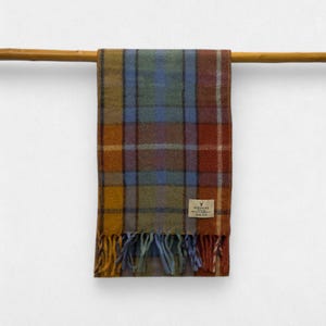 100% Recycled Lambswool Scarf - Antique Buchanan - Customizable Gift - Warm Scarf - Eco Friendly Lambswool - Recycled Lambswool