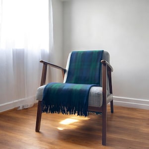 Blackwatch - 100% Wool Tartan Knee Blanket - Eco Friendly Wool - Personalisable Blankets - Personalisable Throw - Tartan Blanket