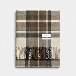 Tartan-Decke aus recycelter Wolle – Natürliches Kleid, umweltfreundliche Tagesdecke