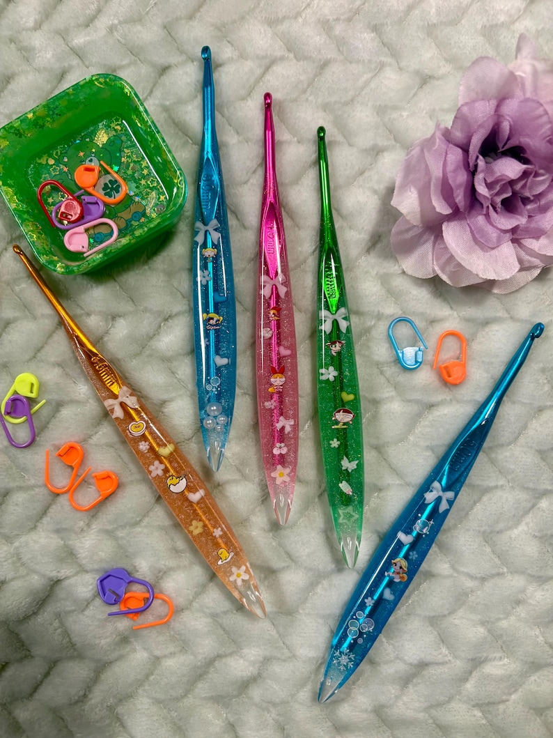 creative hook designs - pretty ideas Images High... Handmade Tapered Crochet Hooks, Cute Theme - Etsy