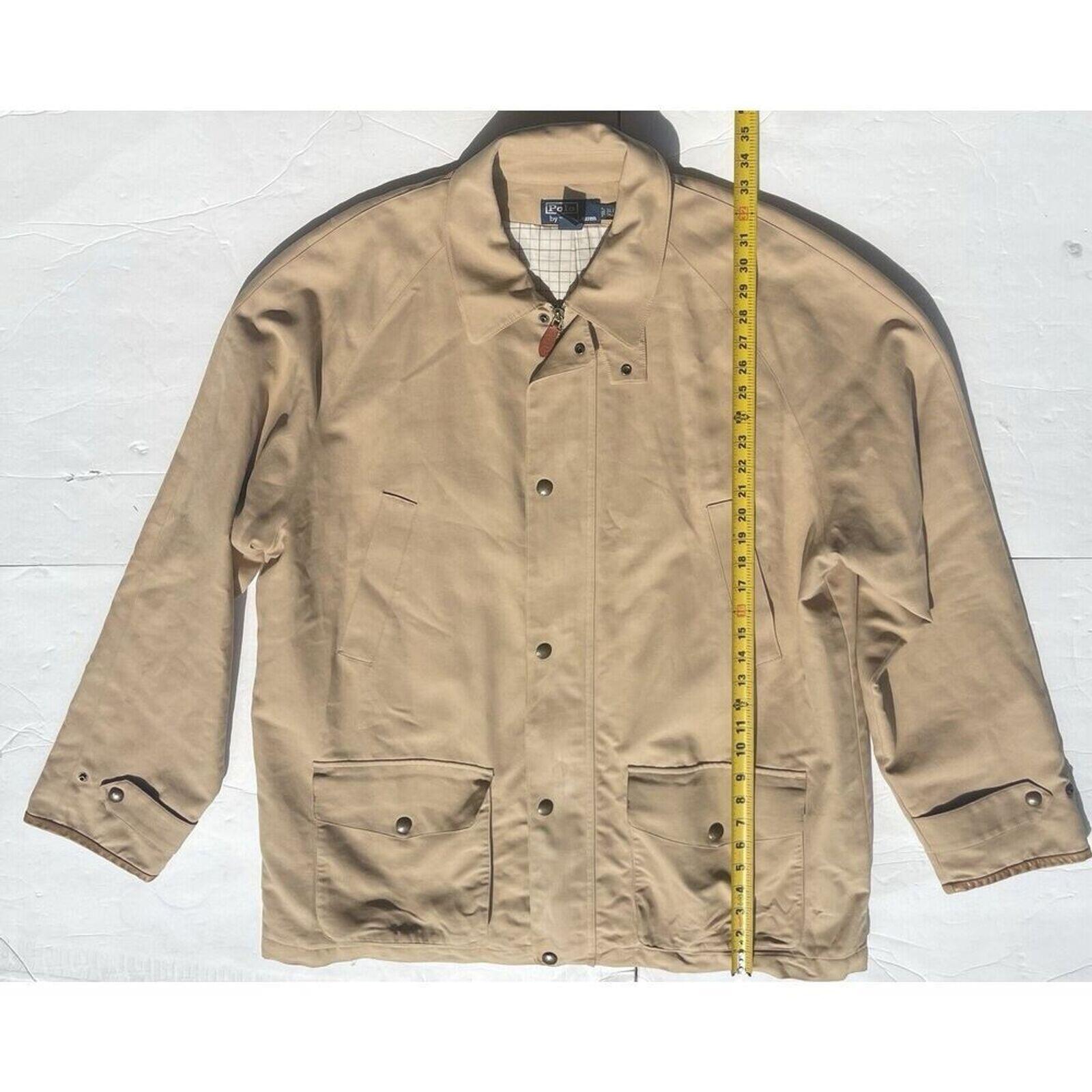 ジャケット・アウター Polo by RALPH LAUREN huting jacket L Polo Ralph Lauren Leather Trim Utility Coat Jacket Hunting